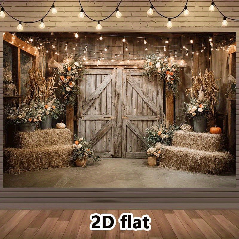 Lighting Decor Photos - Tapisserie murale rustique 2D pour mariage