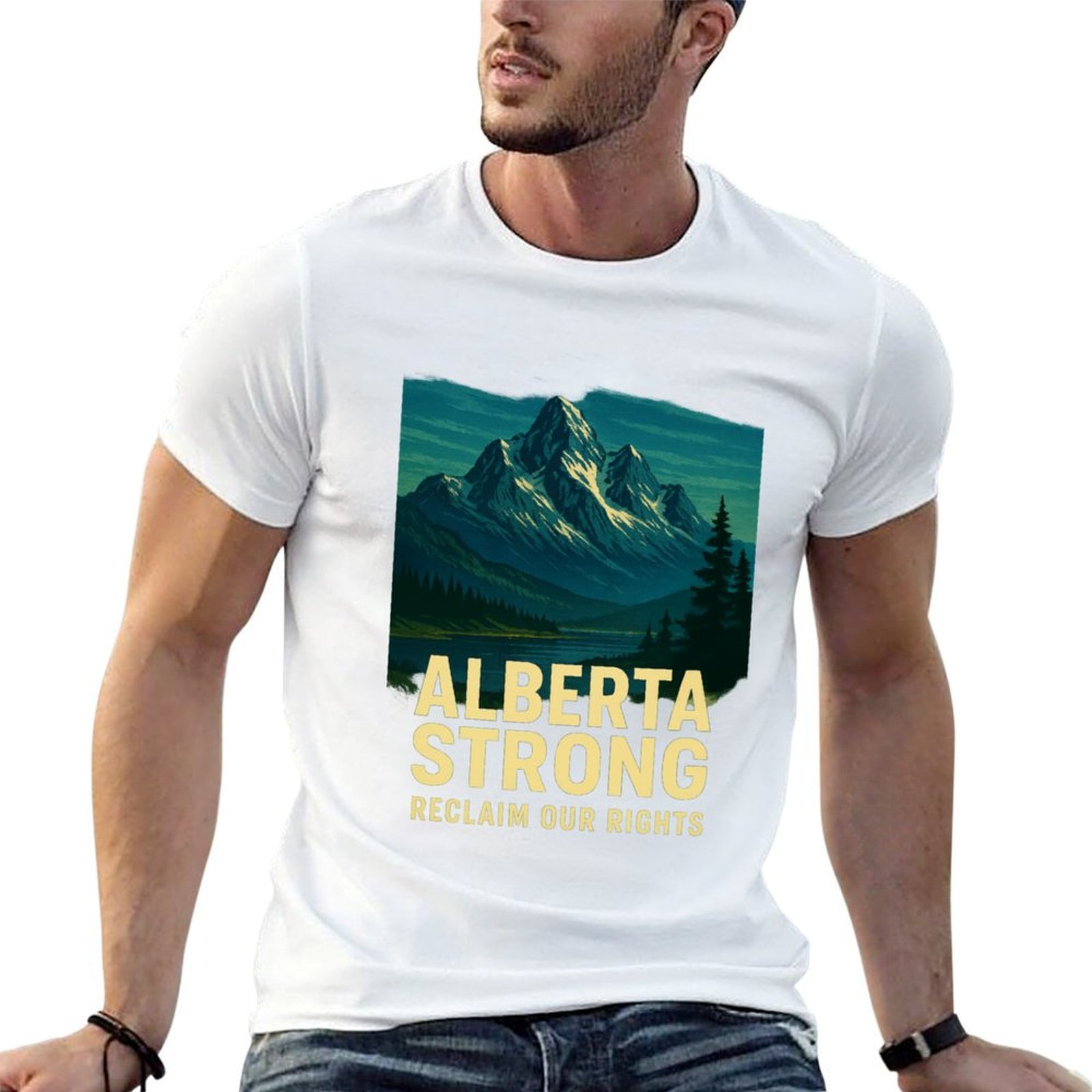 Alberta Strong T-Shirt Casual  - Alberta Lighting & Decor Photos avis et prix