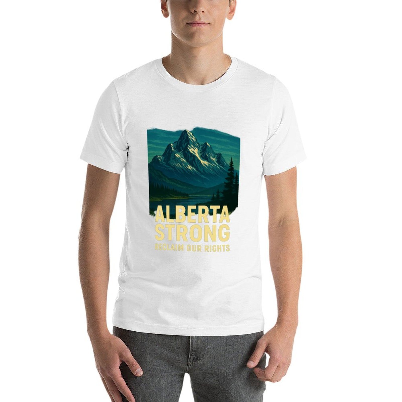 Alberta Strong T-Shirt Casual  - Alberta Lighting & Decor Photos avis et prix