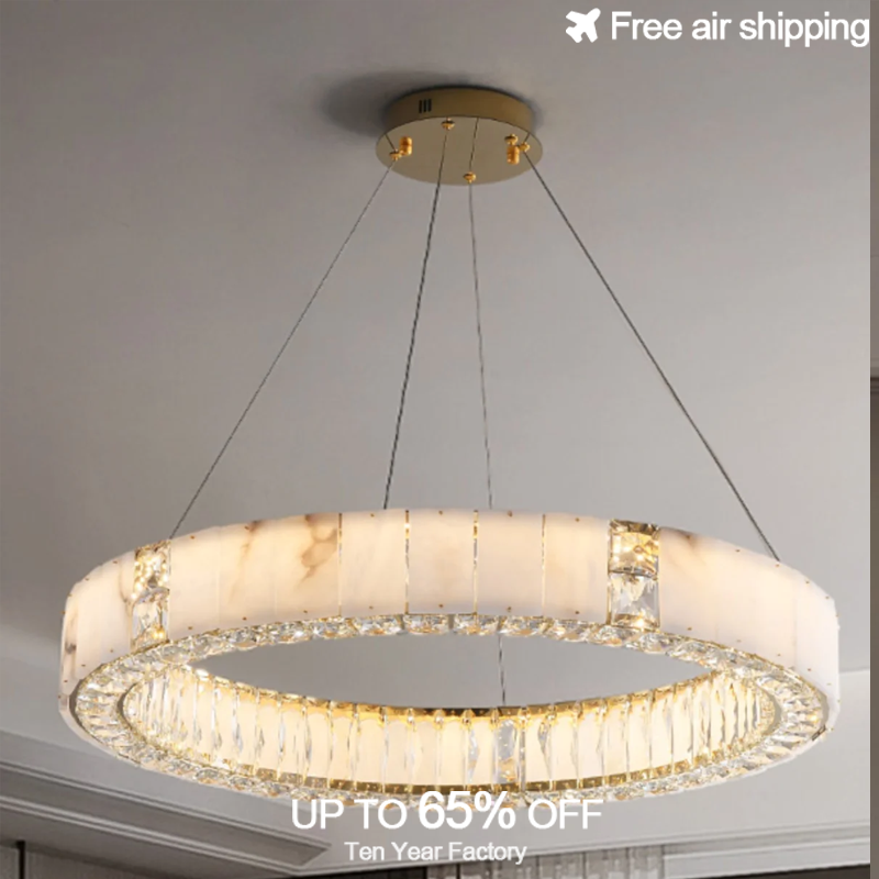 Lustre LED moderne noir doré a - Elements Lighting Decor avis et prix